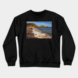 Mumbles Lighthouse, Bracelet Bay, Wales Crewneck Sweatshirt